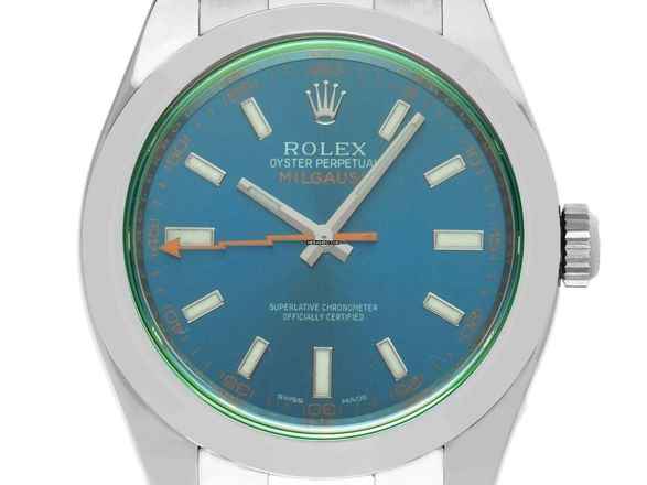  Rolex Milgauss Elektroblau Ref.116400GV 2020 Full Set wie Neu Vintage Milgauss Elektroblau 