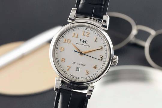 IWC Da Vinci Automatic Edelstahl Automatik Silver Dial Herrenuhr Ref. IW356601 Papiere