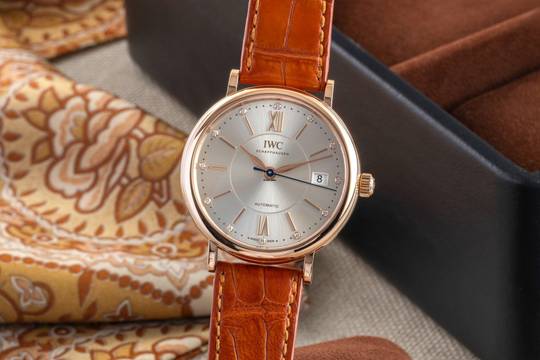 IWC Portofino Automatic 18k (0,750) Roségold Diamanten Automatik Ref IW458105 Papiere 2016