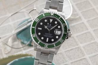 Thumbnail von Rolex Submariner Date Kermit Automatik Herrenuhr Ref. 16610LV Papiere 2009