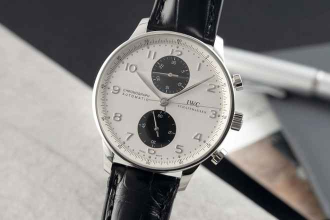  IWC Portugieser Chronograph Panda Dial Chronograph Stahl Automatik Herrenuhr Ref. IW371411 