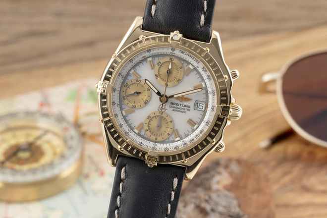  Breitling Chronomat GT Chronograph MOP 18k Gold Automatik Herrenuhr K13050.1 