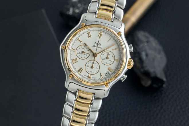  Ebel 1911 Chronograph Datum Stahl / Gold Automatik Herrenuhr Ref. 1134901 