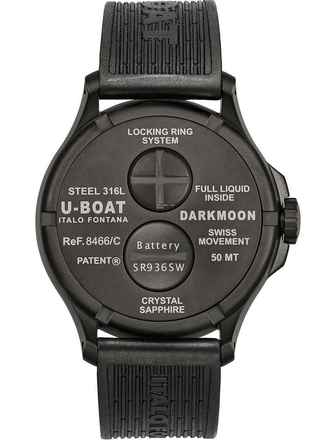  U-Boat 8466/D Darkmoon Red IPB Herrenuhr 44mm 5ATM 