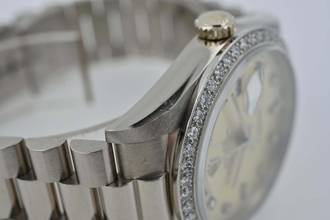 Thumbnail von Rolex Day-Date 36 Oyster Perpetual Day Date 36 18k White Gold Weißgold Diamond Dial Bezel 18349