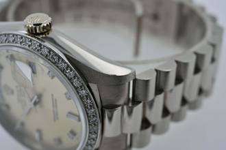 Thumbnail von Rolex Day-Date 36 Oyster Perpetual Day Date 36 18k White Gold Weißgold Diamond Dial Bezel 18349