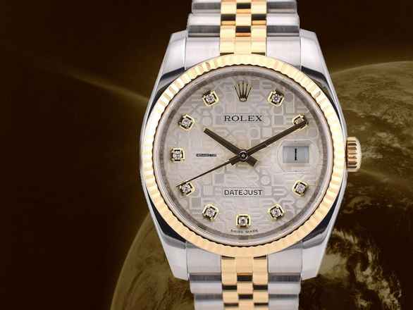  Rolex Datejust 36 Jubilee Diamonds Dial Ref.116233 Full Set 2012 