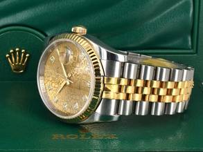 Thumbnail von Rolex Datejust 36 116233 36mm Gold Jubilee Dial With Big Diamonds - Full Set 2011