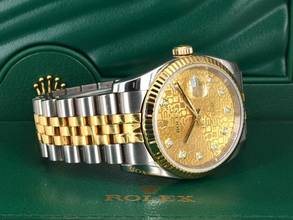 Thumbnail von Rolex Datejust 36 116233 36mm Gold Jubilee Dial With Big Diamonds - Full Set 2011