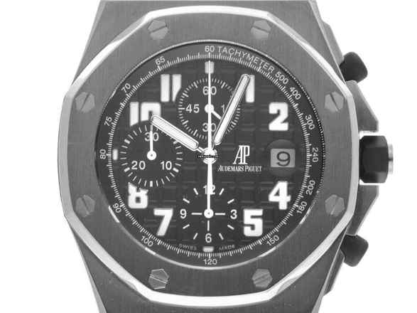  Audemars Piguet Royal Oak Offshore Chronograph Ref.26020ST.OO.D01CR.01 Bj. 2010 Full Set unpoliert Vintage Royal Oak Offshore Chronograph 