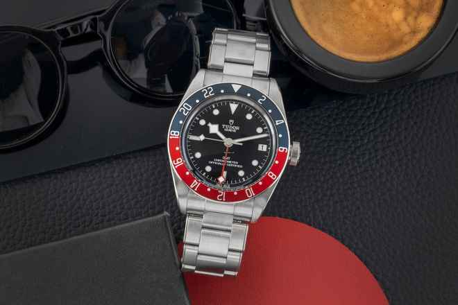  Tudor Black Bay GMT Edelstahl Automatik Herrenuhr Ref. M79830RB-0001 B&P 2023 