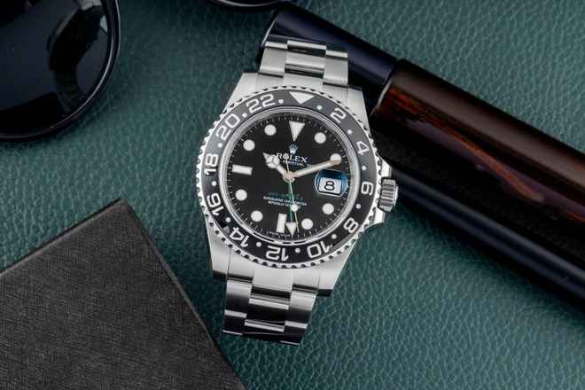  Rolex GMT-Master II Oyster Edelstahl Automatik Herrenuhr Ref. 116710LN M-Serie 