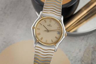 Thumbnail von Ebel Classic Wave Stahl / Gold Herrenuhr Ref. E1187141 Travelcase & Papiere 1998