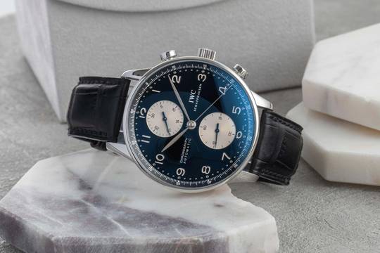 IWC Portugieser Chronograph Stahl Automatik Herrenuhr Ref. IW371404