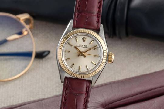 Rolex Oyster Perpetual Stahl / Gold Automatik Damenuhr Ref. 6619 Vintage