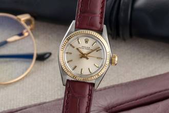 Thumbnail von Rolex Oyster Perpetual Stahl / Gold Automatik Damenuhr Ref. 6619 Vintage