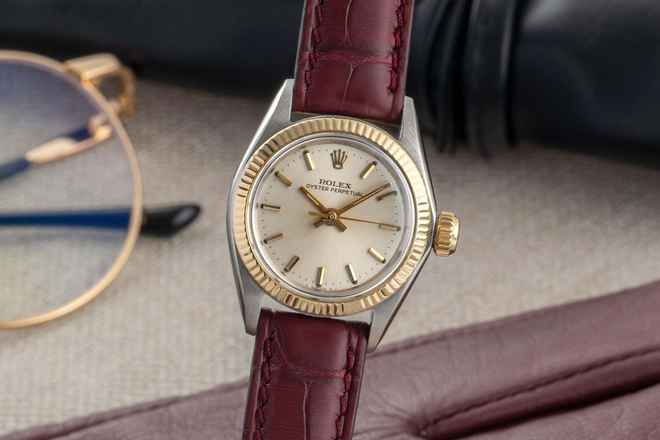  Rolex Oyster Perpetual Stahl / Gold Automatik Damenuhr Ref. 6619 Vintage 