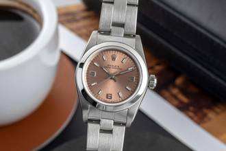 Thumbnail von Rolex Oyster Perpetual Salmon Dial Edelstahl Automatik Ref. 76080 Papiere 2000