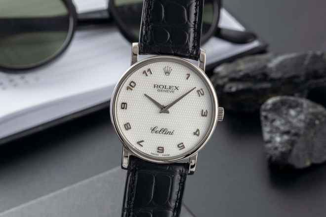  Rolex Cellini 18K (0,750) Weissgold Handaufzug MOP Dial Unisex Ref. 5115 