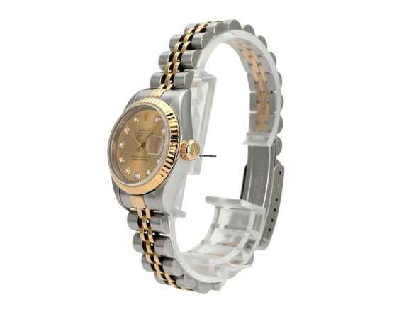 Rolex Lady-Datejust 26 Çelik Sarı Altın Ref. 69173 Şampanya Elmas