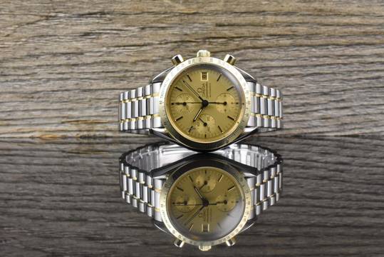  Omega Speedmaster Date 39 Automatik TOP VINTAGE Steel / Gold 