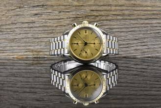 Thumbnail von Omega Speedmaster Date 39 Automatik TOP VINTAGE Steel / Gold