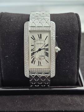  Cartier Tank Américaine 18k Weißgold - factory diamond setting 18k Weißgold - factory diamond setting 