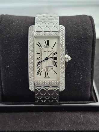 Cartier Tank Américaine 18k Weißgold - factory diamond setting 18k Weißgold - factory diamond setting 