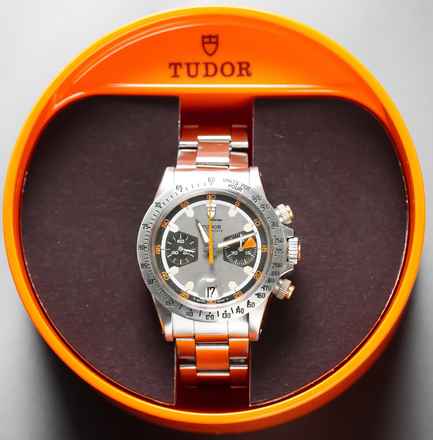  Tudor Montecarlo EARLY 7032 HOMEPLATE MONTECARLO WITH MILLE RIGHE PUSHERS PAPERS AND RARE BOX Full set 