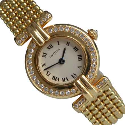  Cartier Colisee Paris 881092 Ladies 24MM Factory diamonds yellow gold 18KT 
