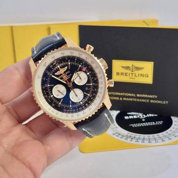 Breitling Navitimer GMT Ouro Rosé Edição Limitada 46mm Automático Completo
