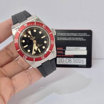 Tudor Black Bay Steel & Rubber Red Edition 41mm Automático Completo
