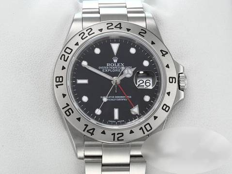 Rolex Explorer II 16570 T Stahl Automatik 2004 Zweite Zeitzone Edelstahl Stainless Steel Oyster-band Chronometer Black Dial