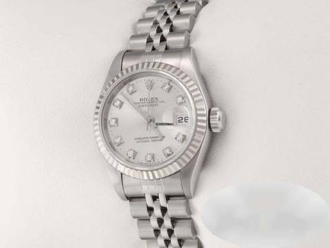 Rolex Lady-Datejust Stahl Weissgold 750 Diamanten Automatik Gold Damen Stainless Steel 18kt White Gold Jubilé-band Chronometer Oyster