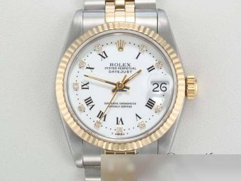Rolex Datejust 31 Stahl Gelbgold 750 Diamanten Automatik Gold Stahl Stainless Steel 18kt Yellow Gold Jubilé-band Chronometer Oyster White Dial