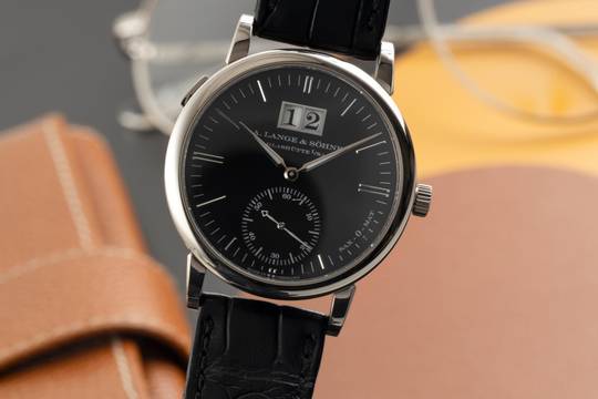  A. Lange & Söhne Langematik Sax-O-Mat 18K Weissgold Ref. 308.027 B&P 2001 