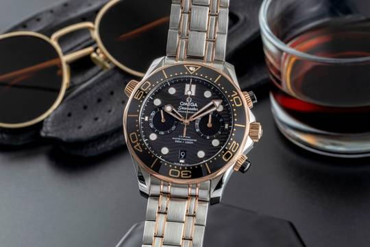 Omega Seamaster Chronograph Stahl / Gold Automatik Ref. 210.20.44.51.01.001 B&P 