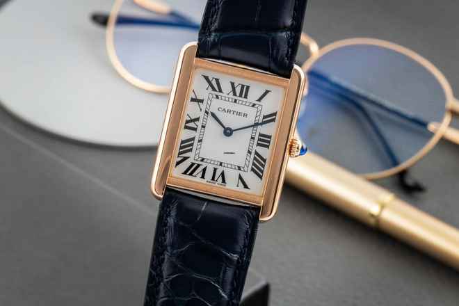  Cartier Tank Solo LM 18k (0,750) Roségold Quarz Herrenuhr Ref. W5200025 Papiere 