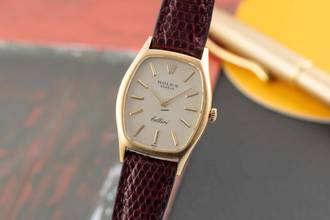 Thumbnail von Rolex Cellini Lady 18K (0,750) Gelbgold Handaufzug Damenuhr Ref. 3803