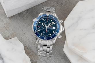 Thumbnail von Omega Seamaster Diver 300 M Chronograph Stahl Automatik Ref. 2225.80.00 B&P