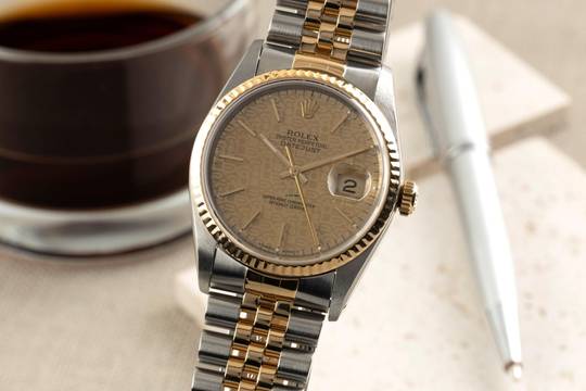 Rolex Datejust 36 Stahl / Gold Computer Dial Automatik Ref. 16233 Klassiker Box