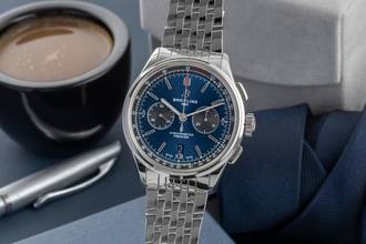 Thumbnail von Breitling Premier B01 Chronograph Blue Automatik Herrenuhr Ref AB0118A61C1A1 B&P