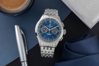 Thumbnail von Breitling Premier B01 Chronograph Blue Automatik Herrenuhr Ref AB0118A61C1A1 B&P