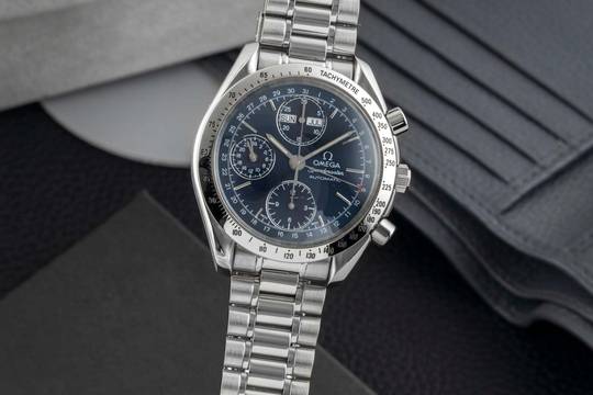 Omega Speedmaster Day Date Chronograph Stahl Automatik Ref. 3521.80.00 Papiere