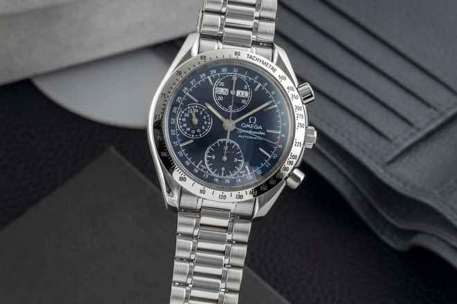 Omega Speedmaster Günlük Tarih Kronograf Çelik Otomatik Ref. 3521.80.00 Evraklar