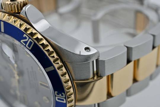 Rolex Submariner Date Stahl 18k Gold 16613 LC USA Slate Serti Diamond Dial K-Series