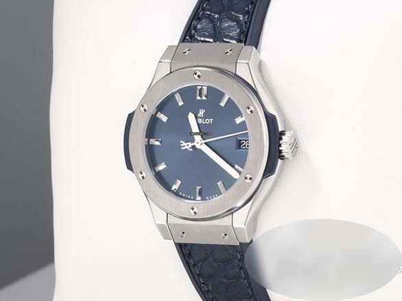  Hublot Classic Fusion Blue Lady Blue 33 Mm 581.nx.7170.lr Titan Damen 