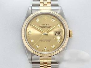 Thumbnail von Rolex Datejust 36 36mm 16233 1998 Diamanten Stahl Gelbgold 750 Automatik Stainless Steel 18kt Yellow Gold Jubilé-band Chronometer Oyster