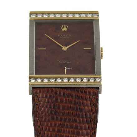  Rolex Cellini Wood Dial Diamond Ref.4141 