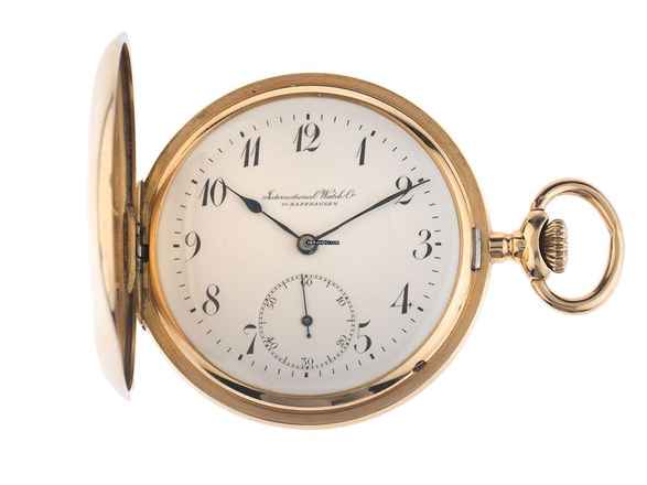  IWC Pocket Watch Taschenuhr Savonette 14kt Gelbgold Handaufzug 51mm Original Vintage Unpoliert Taschenuhren 14kt Gelbgold 90g 